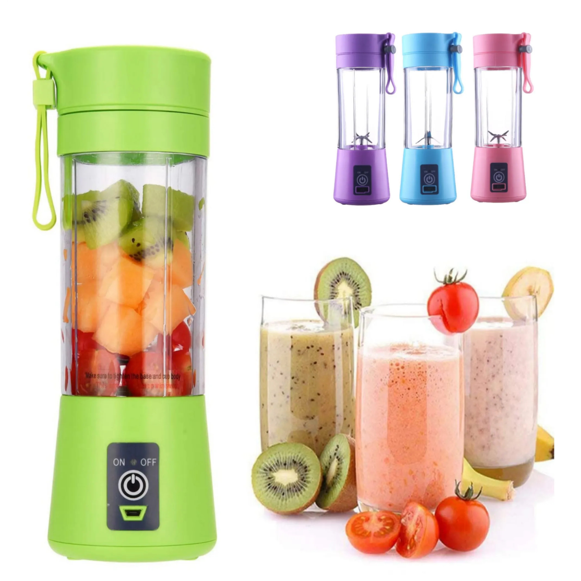Portable Rechargeable Juicer – Mini Electric Fruit & Vegetable Juicer