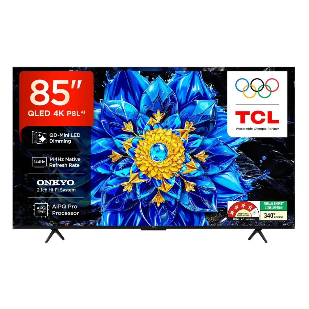 TCL 85 Inches 85P8L Premium Mini QLED TV 4K UHD SmartT Android TV (2026)