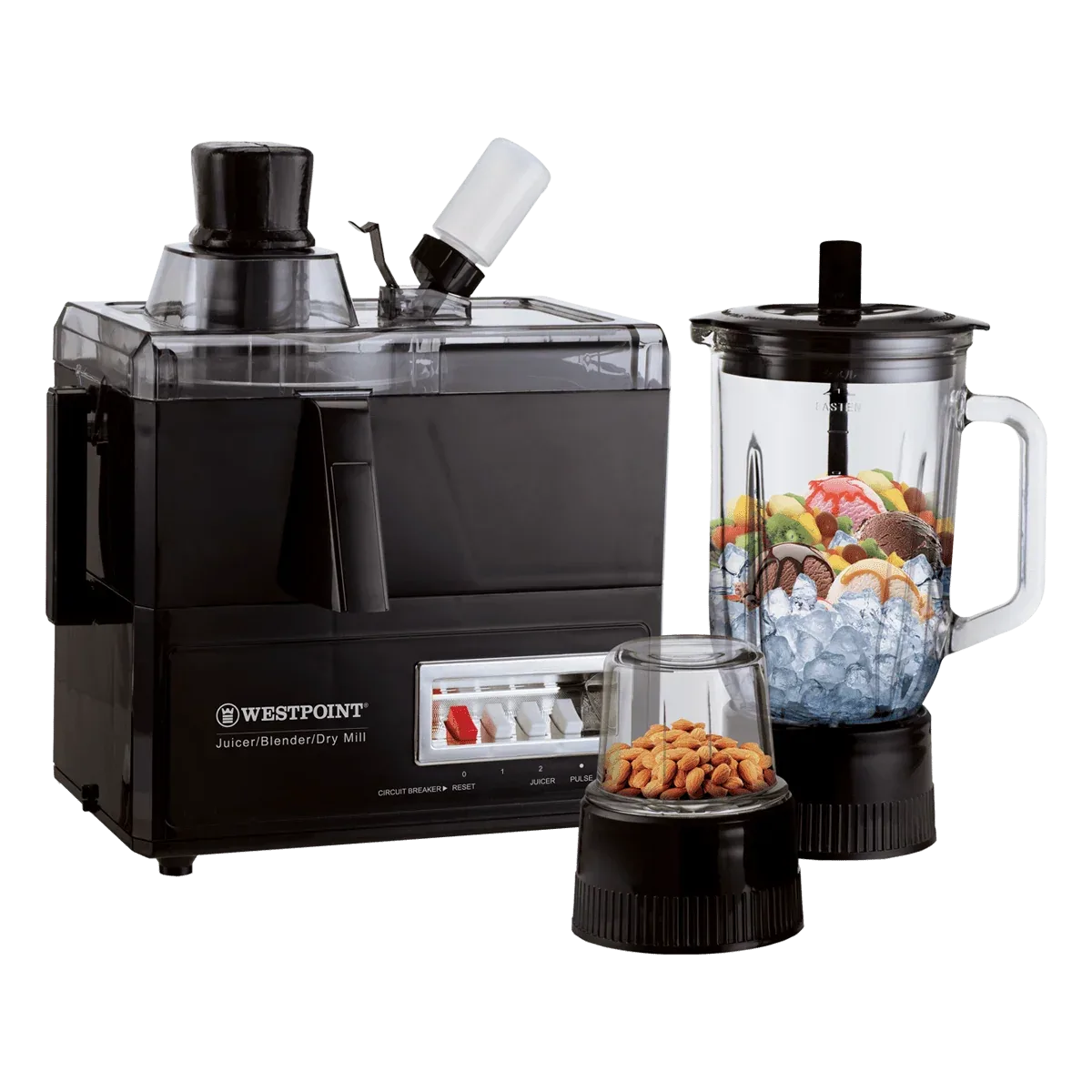 Westpoint Juice Bar, Juicer  and  Blender  and  Dry Mill WF-8823